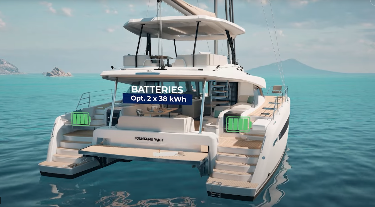 Fountaine Pajot 55 Electric engines, cruising catamaran