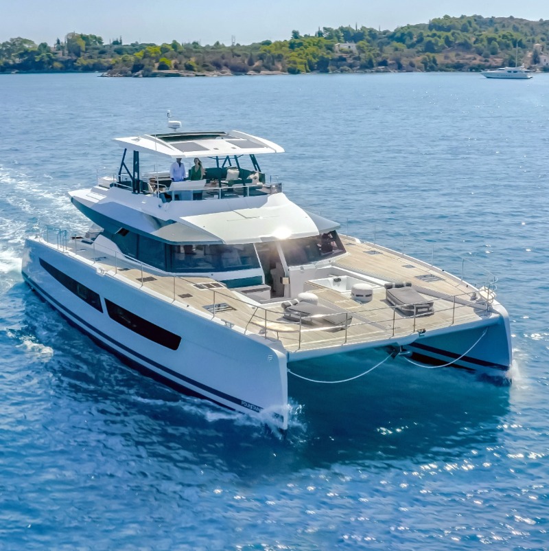 Power 67  sailing at sea